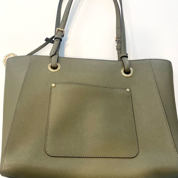 Michael Kors Olive/ Gold Tote Bag - Picture 4 of 7